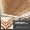 imageArt3d PVC Ceiling Tiles 2x2 Plastic Sheet in Bronze 12PackSilk Bronze