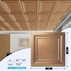 imageArt3d PVC Ceiling Tiles 2x2 Plastic Sheet in Bronze 12PackSilk Bronze