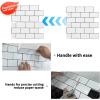 imageArt3d Peel and Stick Backsplash Tile Green for Kithchen Bathroom Laundry Room Stove RV 20Pack of 12 x 6quot SelfAdhesive Vinyl Stick On Subway TileWhite with Black Grout  1