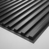 imageArt3d Slat Wall Panel 3D Fluted Textured Panel 12Tile 197 x 197in  BlackOblong  Black