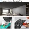 imageArt3d Slat Wall Panel 3D Fluted Textured Panel 12Tile 197 x 197in  BlackOblong  Black