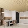 imageArt3d Slat Wall Panel 3D Fluted Textured Panel 12Tile 197 x 197in  BlackOblong  Oak