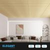 imageArt3d Slat Wall Panel 3D Fluted Textured Panel 12Tile 197 x 197in  BlackOblong  Oak