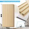 imageArt3d Slat Wall Panel 3D Fluted Textured Panel 12Tile 197 x 197in  BlackOblong  Oak