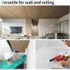 imageArt3d Slat Wall Panel 3D Fluted Textured Panel 12Tile 197 x 197in  BlackOblong  Walnut
