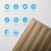 imageArt3d Slat Wall Panel 3D Fluted Textured Panel 12Tile 197 x 197in  BlackOblong  Walnut