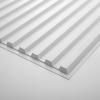 imageArt3d Slat Wall Panel 3D Fluted Textured Panel 12Tile 197 x 197in  BlackOblong  White