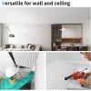 imageArt3d Slat Wall Panel 3D Fluted Textured Panel 12Tile 197 x 197in  BlackOblong  White