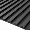 imageArt3d Slat Wall Panel 3D Fluted Textured Panel 12Tile 197 x 197in  BlackSquare  Black