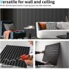 imageArt3d Slat Wall Panel 3D Fluted Textured Panel 12Tile 197 x 197in  BlackSquare  Black
