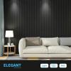 imageArt3d Slat Wall Panel 3D Fluted Textured Panel 12Tile 197 x 197in  BlackSquare  Black