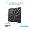 imageArt3d Textures 3D Wall Panels for Interior Wall Decor Black Diamond Decorative PVC Wall Panels Pack of 12 Tiles 32 Sq FtBlack
