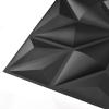 imageArt3d Textures 3D Wall Panels for Interior Wall Decor Black Diamond Decorative PVC Wall Panels Pack of 12 Tiles 32 Sq FtBlack