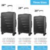 imageLuggage Set with Spinner Wheels and TSA Lock 3 Pieces Expandable Hardside Suitcase for Travel Hardshell Luggage Sets 20quot 24quot 28quot NavyBlack
