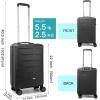 imageLuggage Set with Spinner Wheels and TSA Lock 3 Pieces Expandable Hardside Suitcase for Travel Hardshell Luggage Sets 20quot 24quot 28quot NavyBlack