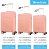 imageLuggage Set with Spinner Wheels and TSA Lock 3 Pieces Expandable Hardside Suitcase for Travel Hardshell Luggage Sets 20quot 24quot 28quot NavyCoral