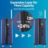 imageLuggage Set with Spinner Wheels and TSA Lock 3 Pieces Expandable Hardside Suitcase for Travel Hardshell Luggage Sets 20quot 24quot 28quot NavyNavy