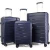 imageLuggage Set with Spinner Wheels and TSA Lock 3 Pieces Expandable Hardside Suitcase for Travel Hardshell Luggage Sets 20quot 24quot 28quot NavyNavy