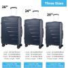 imageLuggage Set with Spinner Wheels and TSA Lock 3 Pieces Expandable Hardside Suitcase for Travel Hardshell Luggage Sets 20quot 24quot 28quot NavyNavy