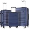 imageLuggage Set with Spinner Wheels and TSA Lock 3 Pieces Expandable Hardside Suitcase for Travel Hardshell Luggage Sets 20quot 24quot 28quot NavyNavy