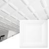 imageArt3d 12Pack Square Drop Ceiling Tile 2ft x 2ft in White PVC Ceiling Panel 24 x 24in  Compatible with 1516quot Drop Ceiling Grid SystemWhite