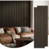 imageArt3d 2 Pack 945 x 24 inch Wood Slat Acoustic Panels for Wall ampamp Ceiling  3D Fluted Sound Absorbing Panel with Wood Finish WalnutBrown Walnut