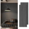 imageArt3d 2 Pack 945 x 24 inch Wood Slat Acoustic Panels for Wall ampamp Ceiling  3D Fluted Sound Absorbing Panel with Wood Finish WalnutSmoky Oak