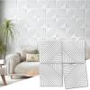 imageArt3d 33Pack 3D Wall Panels for Interior Wall Decor Textured Accent Walls Paneling for Living Room Bedroom TV Background 12quotx12quot WhiteWhite