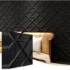 imageArt3d PVC 3D Wall Panel Decorative Wall Tile in Black 12Pack 197quotx197quotBlack