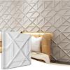 imageArt3d PVC 3D Wall Panel Decorative Wall Tile in Black 12Pack 197quotx197quotMatt White