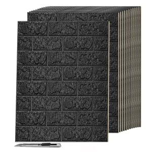 imageArt3d 105 Square Feet Pack Of 20 Wall Panel Brick BrownBlack