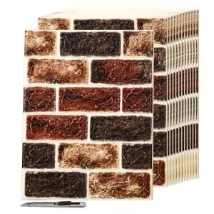 imageArt3d 105 Square Feet Pack Of 20 Wall Panel Brick BrownRed Brown
