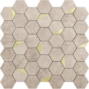 imageArt3d 10Sheet Peel and Stick Backsplash for Kitchen Dcor SelfAdhesive Tile Hexagon Mosaic TilesBrown Studded