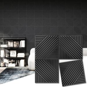 imageArt3d 33Pack 3D Wall Panels for Interior Wall Decor Textured Accent Walls Paneling for Living Room Bedroom TV Background 12quotx12quot WhiteBlack