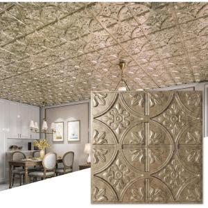 imageArt3d Drop Ceiling Tiles 2x2 Glueup Ceiling Panel Fancy Classic Style Antique CopperAntique Gold