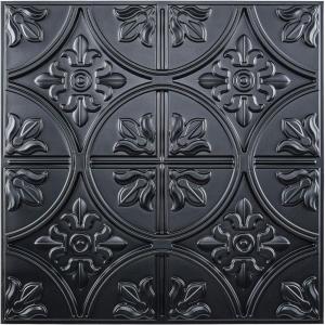 imageArt3d Drop Ceiling Tiles 2x2 Glueup Ceiling Panel Fancy Classic Style Antique CopperBlack