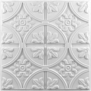 imageArt3d Drop Ceiling Tiles 2x2 Glueup Ceiling Panel Fancy Classic Style Antique CopperWhite
