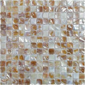 imageArt3d Mother of Pearl Shell Mini Square Seamless Mosaic Tile for Kitchen Backsplash White 12quot L X 12quot WStone Gray
