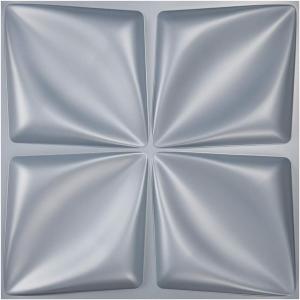 imageArt3d Navy Blue 3D Wall Panel PVC Flower Design Cover 3 Sq Meter for Interior Wall Decor in Living Room Bedroom Lobby Office Shopping MallGray