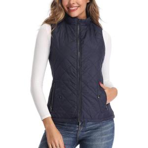 imageArt3d Quilted Lightweight Outware Vest for Women Dark Dark Blue Size Small