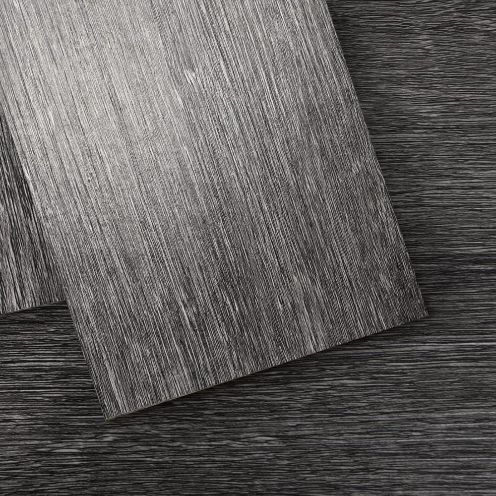 imageArt3d 36Pack 54 Sqft Peel and Stick Floor Tiles Vinyl Plank Flooring Wood Look Adhesive and Waterproof Tile Sticker for Bedroom Living Room Kitchen RV in EbonyEbony