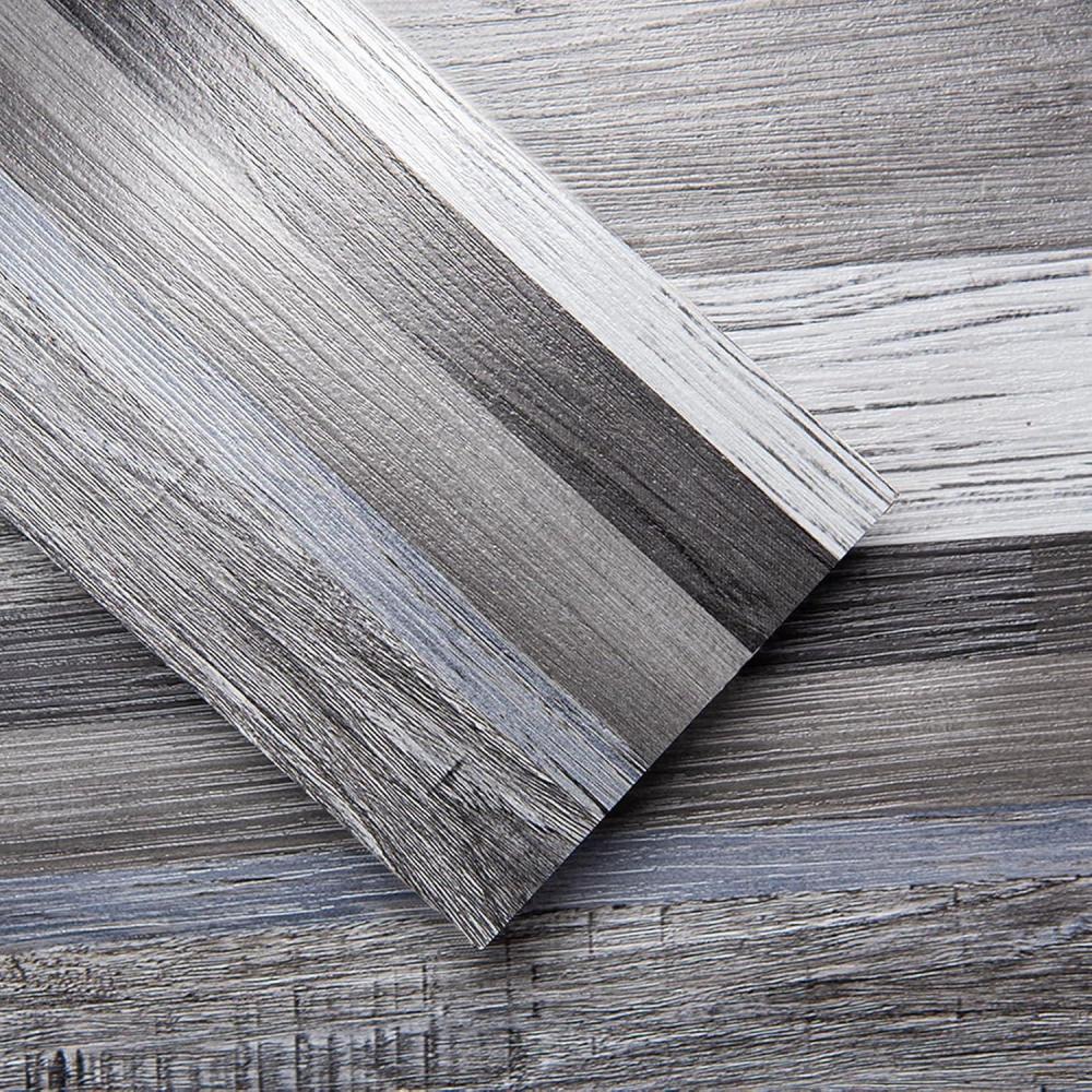 imageArt3d 36Pack 54 Sqft Peel and Stick Floor Tiles Vinyl Plank Flooring Wood Look Adhesive and Waterproof Tile Sticker for Bedroom Living Room Kitchen RV in EbonyGrey