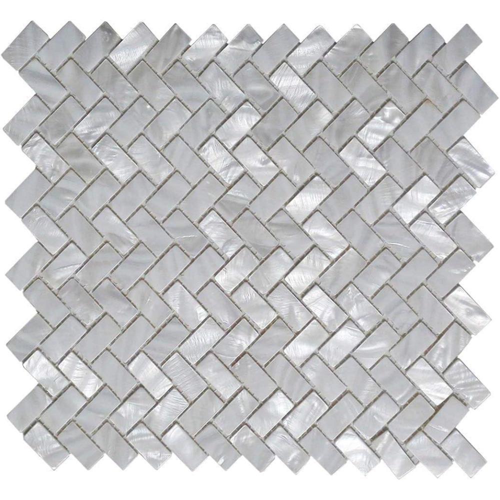 imageArt3d 4 Sq Ft Glass Backsplash Tiles 32Piece Glass Peel and Stick for Kitchen or Bathroom 3quot x 6quot Subway White Backsplash TilesNatural White 6pcs