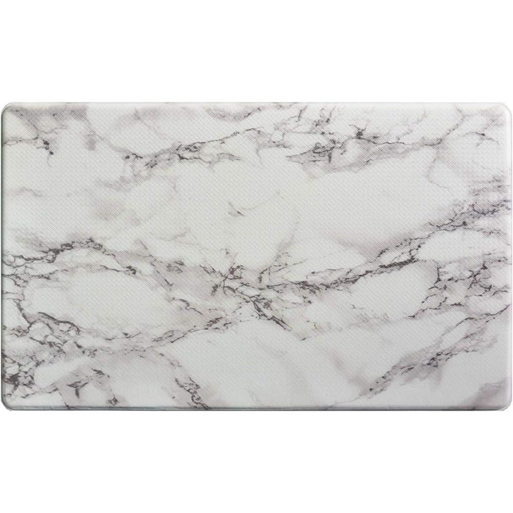 imageArt3d Anti Fatigue Mat  12 Inch Cushioned Kitchen Mat Comfort ampamp Non Slip Cushion for Standing Desk Office or Garage Floor 173quotx28quot BlackReversiblemarble