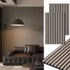 imageArt3d 2Pack 48quot x 24quot Acoustic Wood Panels for Wall Soundproof Wood Slat Panel for Wall and Ceiling 3D Fluted Sound Absorbing Paneling for Interior Wall Decor Living Room Bedroom  BlackwoodOak