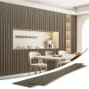 imageArt3d 4Pack GlueOn Herringbone Wainscoting Panel for Interior Wall Decor  104 x 12 Inch Polystyrene Ultralight Slim Slat Wall Panels for Living Room Bedroom MahoganyWalnut
