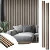 imageArt3d 8Pack WPC Wood Slat Wall Panel for Interior Dcor 3D Wood Fluted Acoustic Wall Paneling for Living Room Bedroom Home ampamp Office Accent Decor  96 x 6 Inch WalnutOak