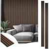 imageArt3d 8Pack WPC Wood Slat Wall Panel for Interior Dcor 3D Wood Fluted Acoustic Wall Paneling for Living Room Bedroom Home ampamp Office Accent Decor  96 x 6 Inch WalnutWalnut