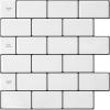 imageArt3d Backsplash Tile for Kitchen Peel and Stick 10Sheet Stick on Subway Tiles for Kitchem Bathroom Back Splashes 12quotx12quot Warm White with Black Grout
