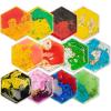 imageArt3d Hexagon Sensory Fidget Liquid Motion Tiles for Kids Toddler Teens  Interactive Soft Gel Liquid Play Mats for Home Schools Playrooms MultiPack of 3 TilesMulticoloured  Style 6